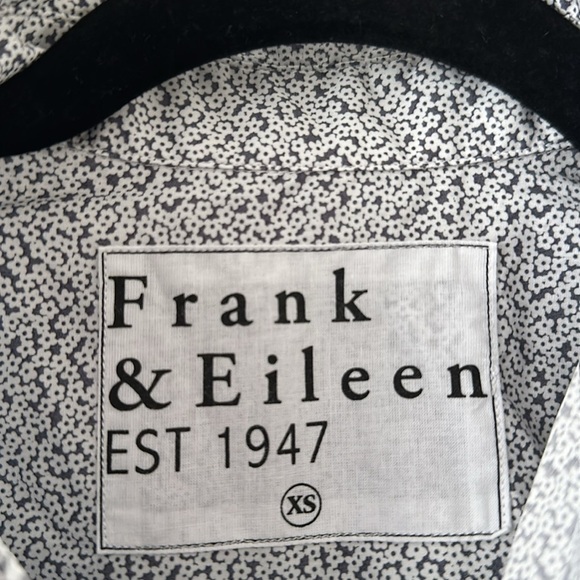 Frank & Eileen Womens Joedy Button-Up Shirt Sz XS NWT Ditsy Oversized Minimalist - Picture 8 of 16